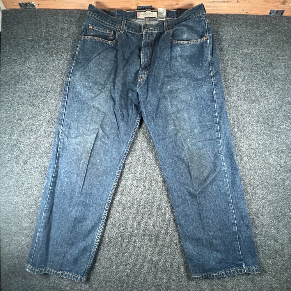 Levi's 569 Jeans Mens‎ 36x29 Blue Denim Cotton Loose Fit Straight Leg High Rise